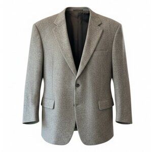 WH Belk Gray 100% Camel Hair Sport Coat Jacket 2 Button Single Vent Men Size 50R